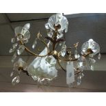GLASS AND METAL CHANDELIER