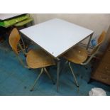 INDUSTRIAL TABLE AND 2 CHAIRS