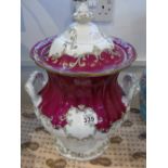 LARGE VICTORIAN LIDDED URN A/F