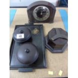 BAKELITE ITEMS INCLUDING CLOCK