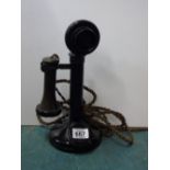 STICK TELEPHONE WITH BAKELITE HANDSET, UNTESTED