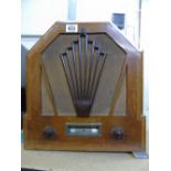 GECOPHONE RADIO IN WOODEN CASE, A/F UNTESTED