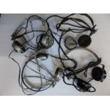 X 4 HEAD PHONES INCLUDING STERLING, BRANTES,ERICSON + 1 OTHER. UNTESTED