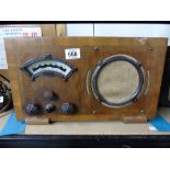 WOODEN CASED RADIO, UNTESTED