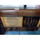 PYE WOODEN CASED RADIO, UNTESTED