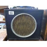 'THE WARREN CYCLE & WIRELESS CO' PORTABLE SPEAKER, UNTESTED