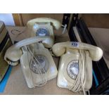 X 3 CREAM 11960s/ 1970s TELEPHONES UNTESTED