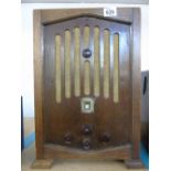 TALL WOODEN CASED RADIO, UNTESTED