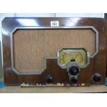 COSSOR WOODEN CASED RADIO, UNTESTED