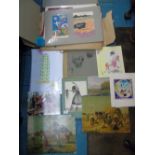 LARGE FOLDER OF ASSORTED ART WORK