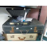 X 2 SUITCASES + CASED GOLF COMPUTER GAME