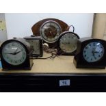 X 5 LOVELY VINTAGE ELECTRIC CLOCKS