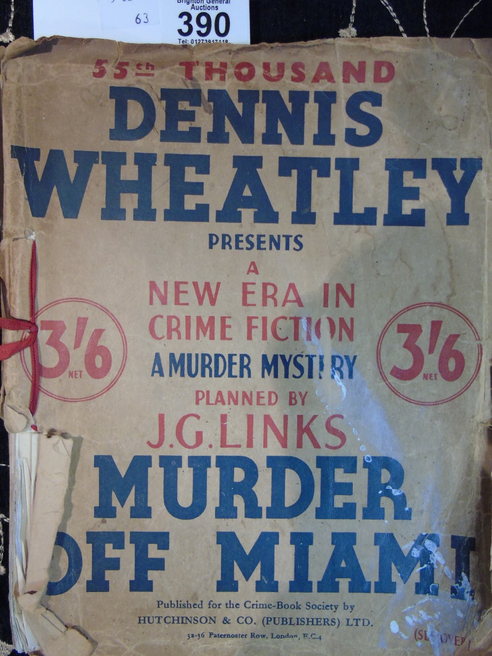 SCRIPT BOOK FOR DENNIS WHEATLEY'S FICTION NOVEL. 'MURDER OFF MIAMI'