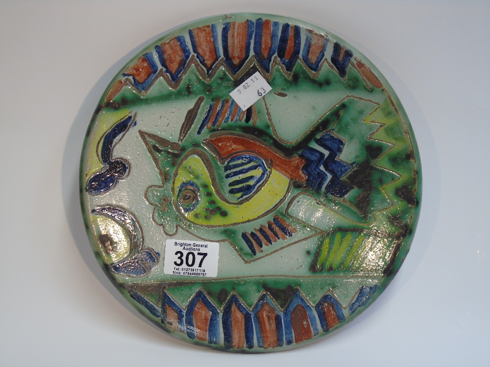 SIGNED STUDIO POTTERY PLATE