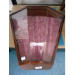 GLASS AND WOOD SHELL-SHAPED DISPLAY CASE