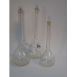 3 TALL GLASS TEST TUBES 2 X 500 ML, 1 X 250 ML