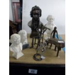 SEVERAL BUSTS OF COMPOSERS AND MUSICIAN FIGURES