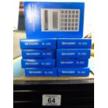 X 9 BOXED SHARP ELECTRONIC CALCULATORS