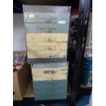 X 2 VINTAGE METAL FILING TRAY UNITS