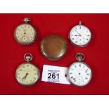 4 POCKET WATCHES 1950s & 1960s