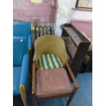 LLOYD LOOM CHAIR, PIANO STOOL, BOOKCASE & CHAIR