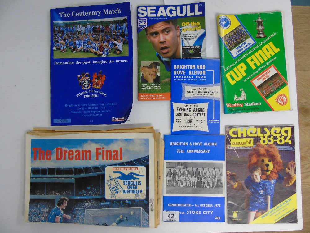 BRIGHTON & HOVE SEAGULLS EPHEMERA INC PROGRAMMES A