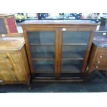 MAHOGANY GLAZED DISPLAY CABINET