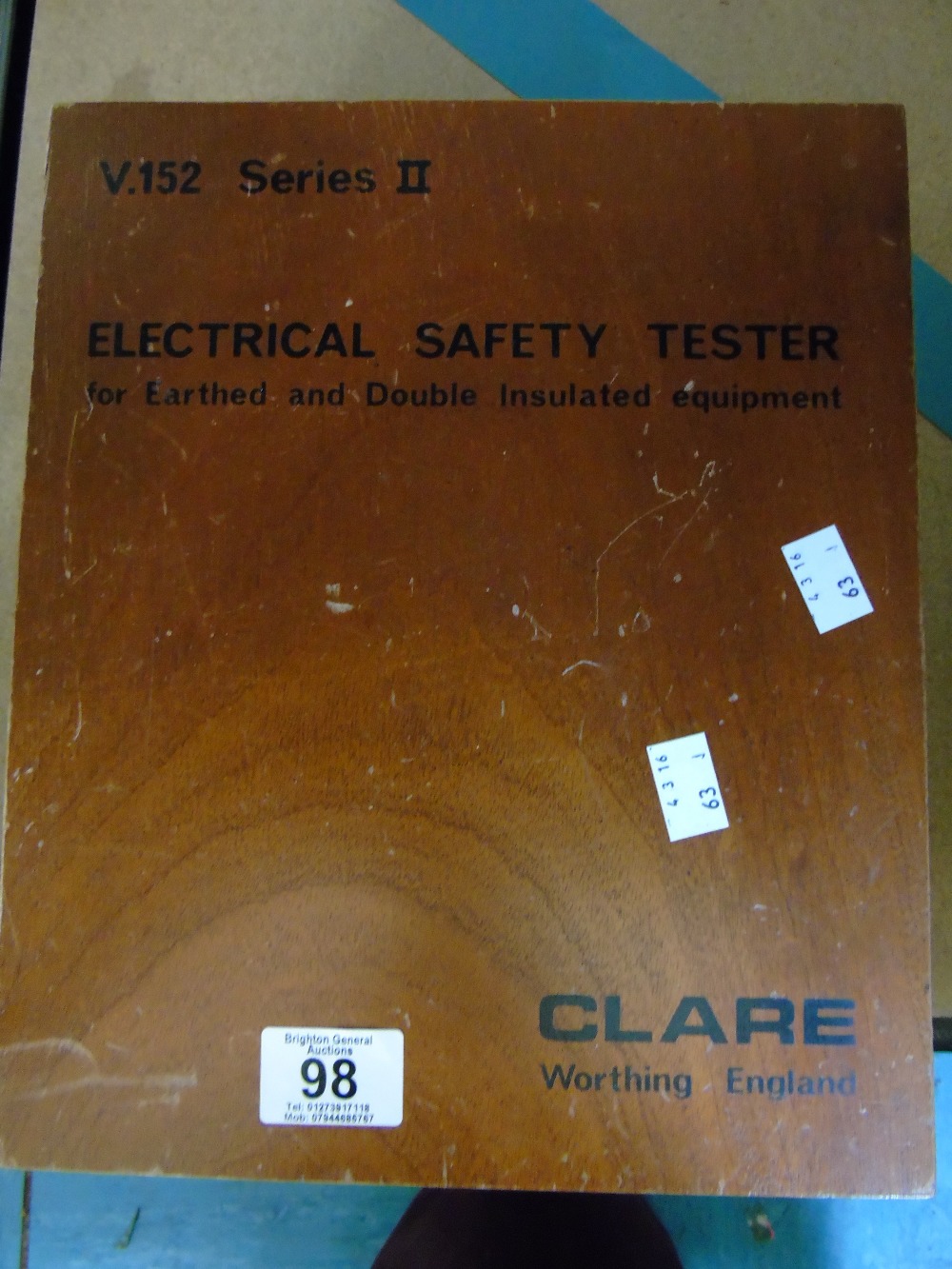 A WORKING ORDER 'CLARE' PAT ELECTRICAL SAFETY TESTER