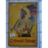 NATIVE AMERICAN METAL TOBACCO SIGN