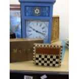 CHESS SET, CLOCK + OTHER ITEMS