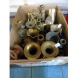 QUANTITY OF BRASS CANDLESTICKS