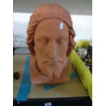 LARGE TERRACOTTA HEAD OF JESUS