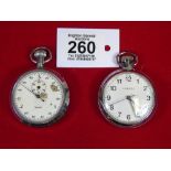 X 2 POCKET WATCHES, SMITHS & INGERSOL