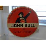 'JOHN BULL FOR EVERY CYCLIST 'CIRCULAR HARDBOARD SIGN