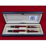 BOXED FOUNTAIN PEN & BIRO BY HAUSER