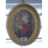 'THE DUCHESS OF ABERCORN' PRINT IN OVAL FRAME