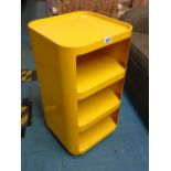 YELLOW STORAGE CONTAINER ON CASTORS