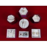 X 6 BOXED SILVER ITEMS INC EARRINGS