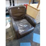 ART DECO STYLE LEATHER ARMCHAIR