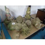 X 9 GARDEN ORNAMENTS