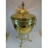 LARGE COPPER & BRASS CHAMPAGNE / ICE BUCKET ON STAND