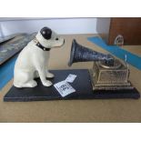 CAST IRON HMV 'HIS MASTERS VOICE' NIPPER AND GRAMAPHONE