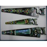 X 3 ROMANY DECORATED SAWS