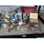 MIXED CHINA ITEMS + BOXED BEZIQUE GAME