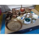 MIXED CERAMICS INCL FOSTERS POTTERY DISH