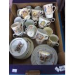 QUANTITY OF CORONATION MUGS/CUPS/SAUCERS/PLATES INCL GEORGE V AND QUEEN MARY SILVER JUBILEE