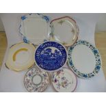 X 7 PIECES OF COLLECTABLE CHINA INCLUDING SPODE & SHELLEY