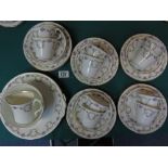 CROWN CHELSEA CHINA TEA SET, SANDWICH PLATES,JUG & BOWL