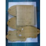 5 X WOODEN CHOPPING BOARDS