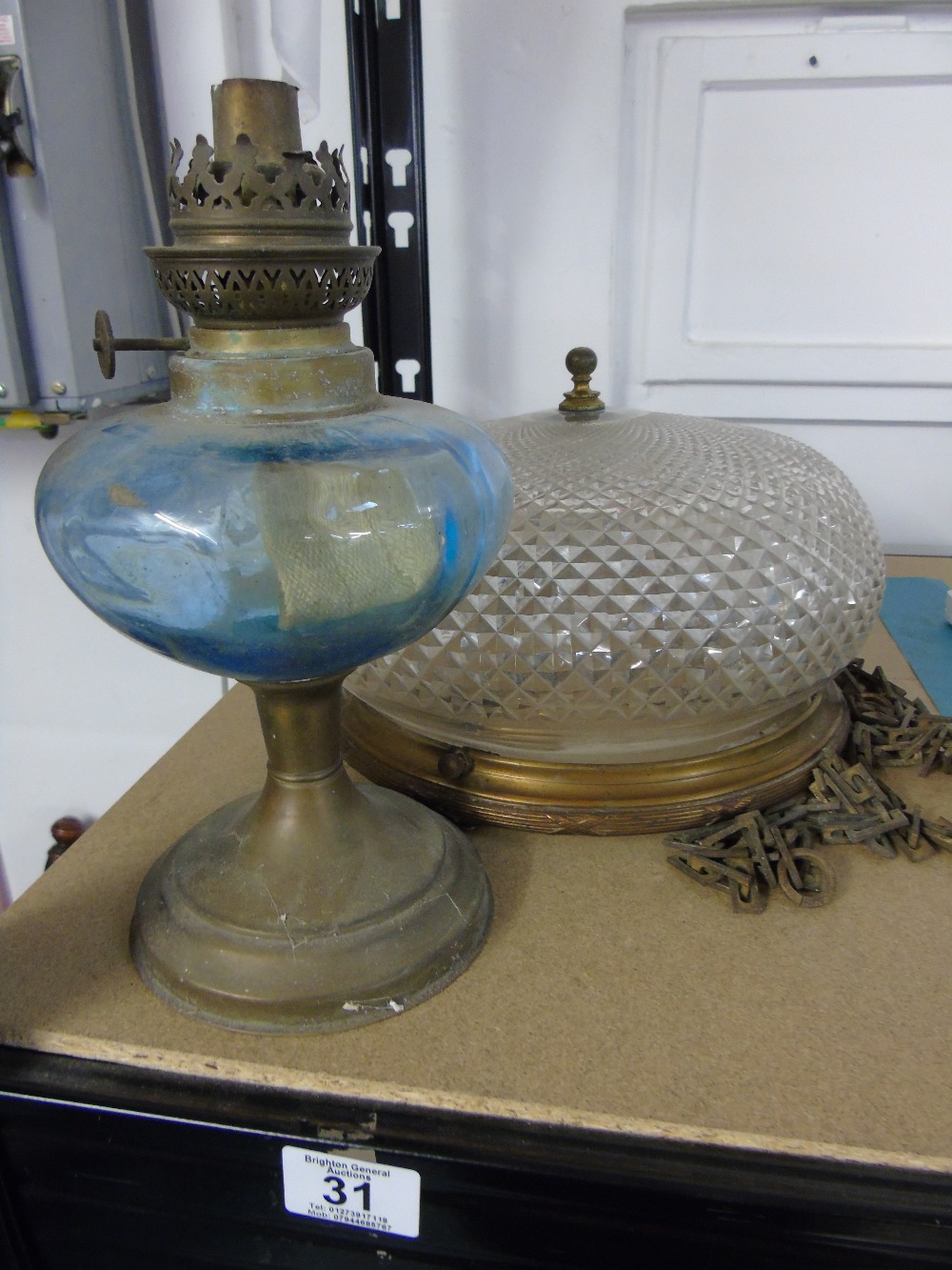 OIL LAMP AND LIGHT SHADE A/F